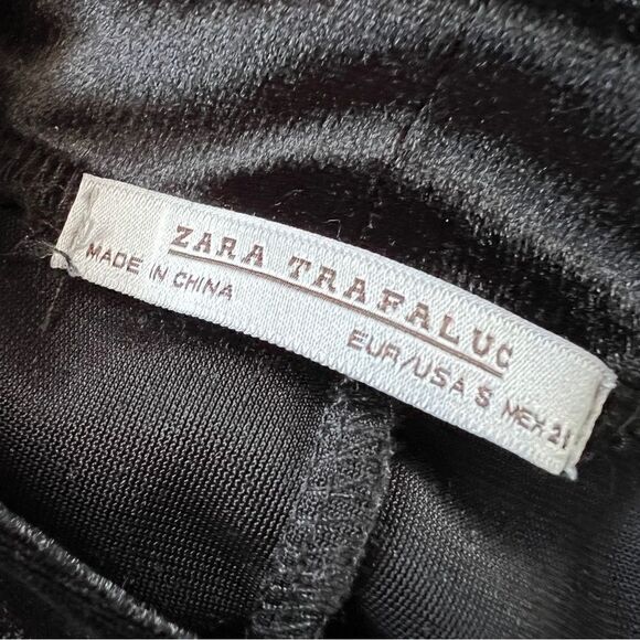 Zara stretch velvet midi dress bodycon - Picture 2 of 6